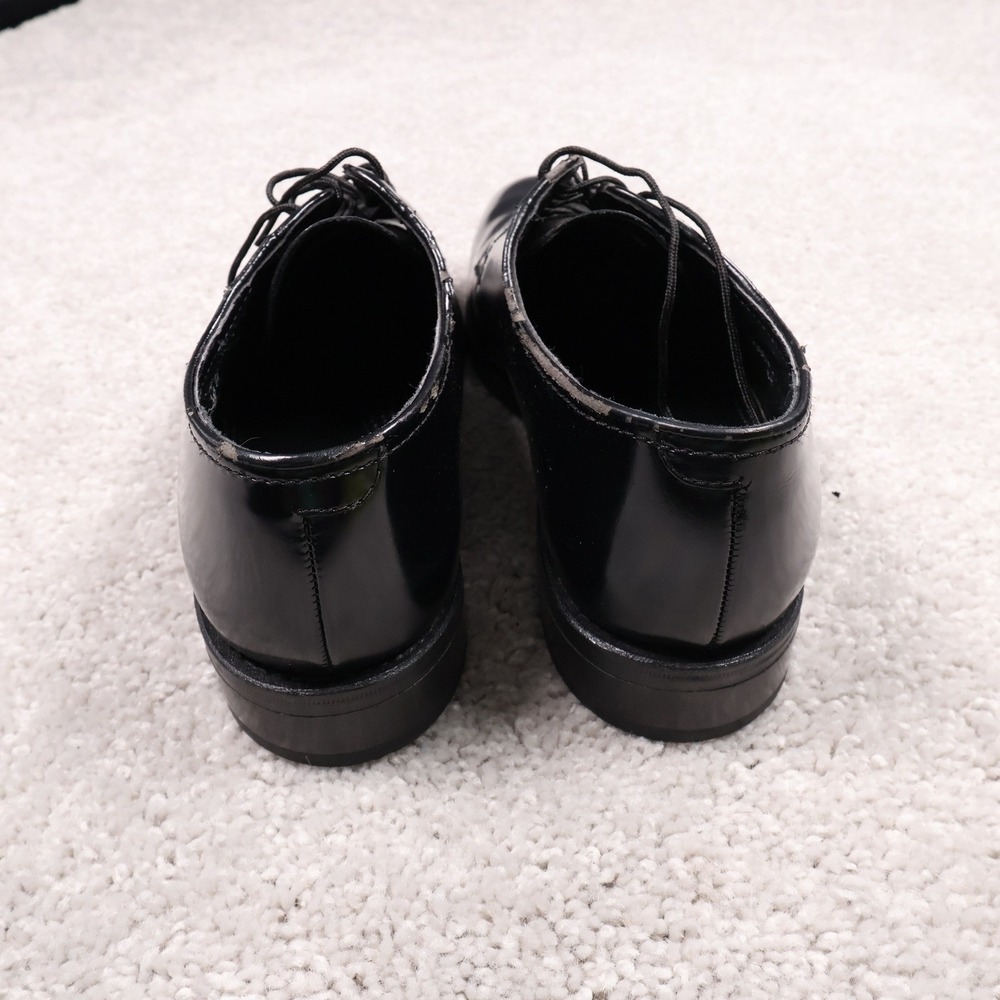 Florsheim Black Leather Dress Shoes Oxford Lace Up Classic Mens 11 D - Flaws - Picture 3 of 9